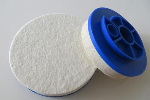 wool felt polishing wheel with ABS cap