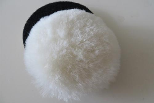 Real Leather Wool Polishing Pad with Hook-and-Loop Fastner